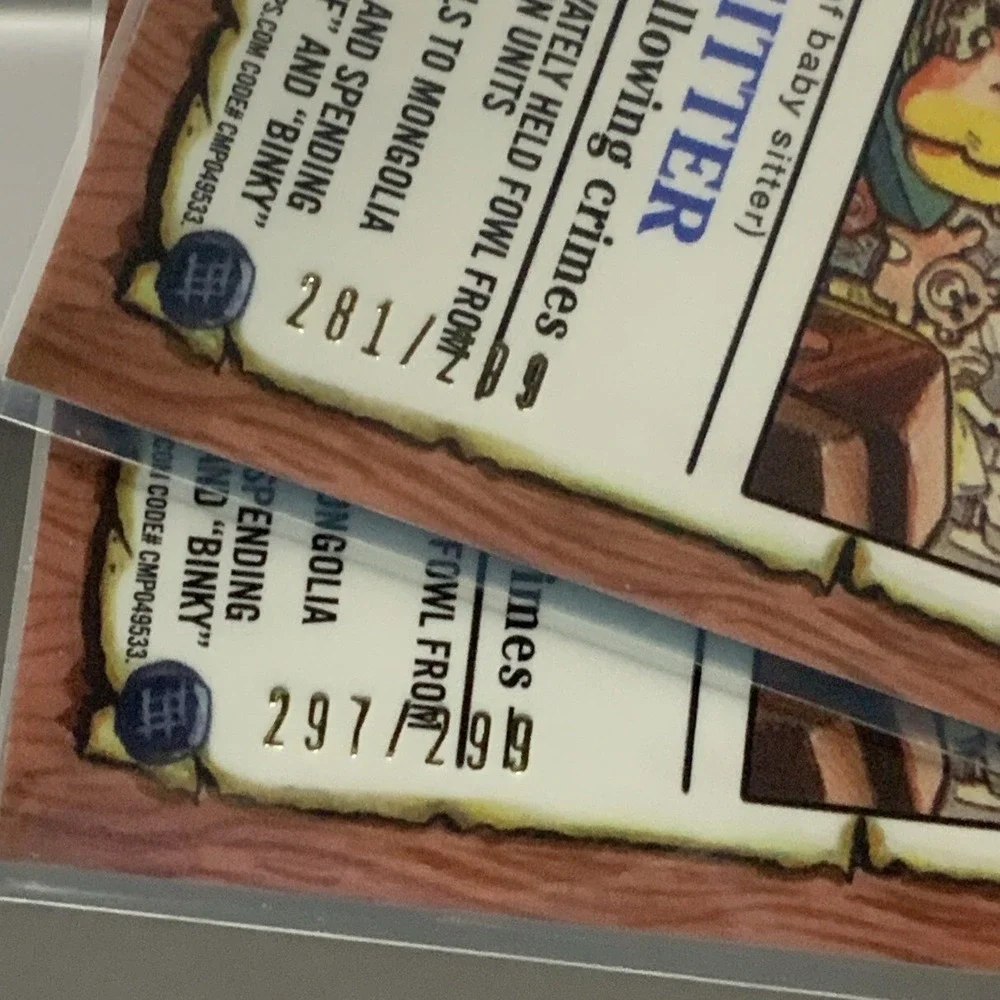 2021 Garbage Pail Kids Chrome Series 4 Green Parallel Pair 132a & 132b #'d  /299